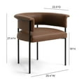 thumbnail image 3 of Taylor Saddle Brown Performance Vegan Leather Dining Chair, 3 of 7