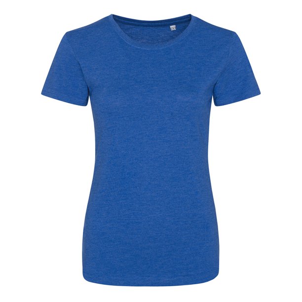 AWDis - Camiseta entallada para mujer (Azul Real Jaspeado)