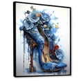 thumbnail image 2 of Designart "Fashion-Forward Heels Adorned With Floral Elegance" Fashion Floater Framed Canvas Prints, 2 of 5
