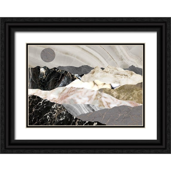Sommers, Mindy 18x14 Black Ornate Wood Framed with Double Matting Museum Art Print Titled - Marble Mountains