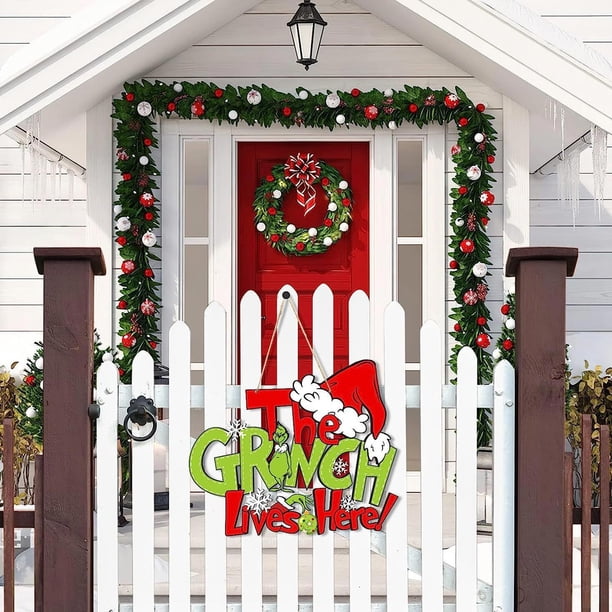 In My Greenchmas Era Wooden Sign - Pink Christmas Decor With Grinch Theme For Door, Wall, Or Tree