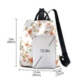 thumbnail image 3 of FORMRS Women's Travel Backpack Purse Anti-Theft Hidden Pockets Casual Shoulder Bag, Orange Floral Blooms, 3 of 7