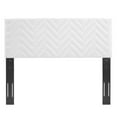 thumbnail image 3 of Modway Mercy Chevron Tufted Velvet Full/Queen Headboard in White, 3 of 7