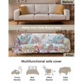 thumbnail image 3 of Coastal Octopus Sofa Covers for 3 Cushion,Washable Couch Cover for Sectional Sofa Slipcovers with Tassel,Ocean Shells Corals Conch Summer Floral Boho Loveseat Covers Futon Cover Throw Blanket 71x118, 3 of 8