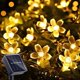 thumbnail image 1 of CHAO Cadena de luz solar para exteriores, luces de hadas de flores de cerezo, 50 LED, impermeable, jardín, patio, Navidad, decoración interior, blanco cálido, las lámparas, 1 of 5
