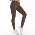 thumbnail image 2 of CAIVO Women Flare Leggings For Yoga Pants High Waisted Bootcut Casual Stretch Solid Color Athletic Gym Pilates Running Fitness Trousers , Brown, 2 of 5