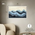 thumbnail image 5 of Waverly Blue Abstract Wall Art Canvas Wall Art by Art Remedy, White Floater Frame, 37" x 25", 5 of 7