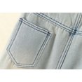 thumbnail image 4 of GobdXE Girls' Embroidered Wide Leg Denim Jeans with Elastic Waist Blue,13-14 Years, 4 of 9