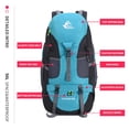 thumbnail image 3 of Mochila de Senderismo Bseash 50L Resistente al Agua Ligera Verde Lago, 3 of 9