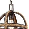 thumbnail image 3 of Elk Home 12-Inch Wide Natural Rope Pendant, Oil Rubbed Bronze, 3 of 5