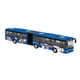thumbnail image 4 of Juguete de autobús fundido a presión, juguete de autobús articulado de dos secciones, decoración de metal, aleación, simulación de autobús, modelo de azul, 4 of 8