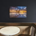 thumbnail image 3 of Ocean Canvas Wall Art Decor: Beach Coastal Scene Artwork Palm Tree Seascape Painting Print Horizontal Sunset Sea Theme Picture for Bathroom Bedroom Living Room, 3 of 6