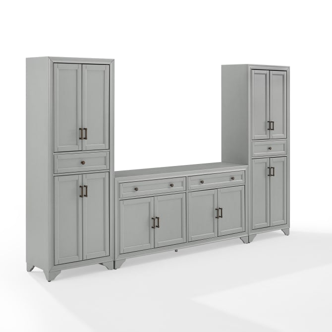 Tara 3 Pieces Sideboard And Pantry Set Sideboard & 2 Pantries