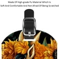 thumbnail image 4 of Square 2Pack PU Leather Sunflower Unicorn Cruise Luggage Tag with Privacy Cover and Name ID Tag for Travel Handbags Backpacks Luggage Tags, 4 of 6