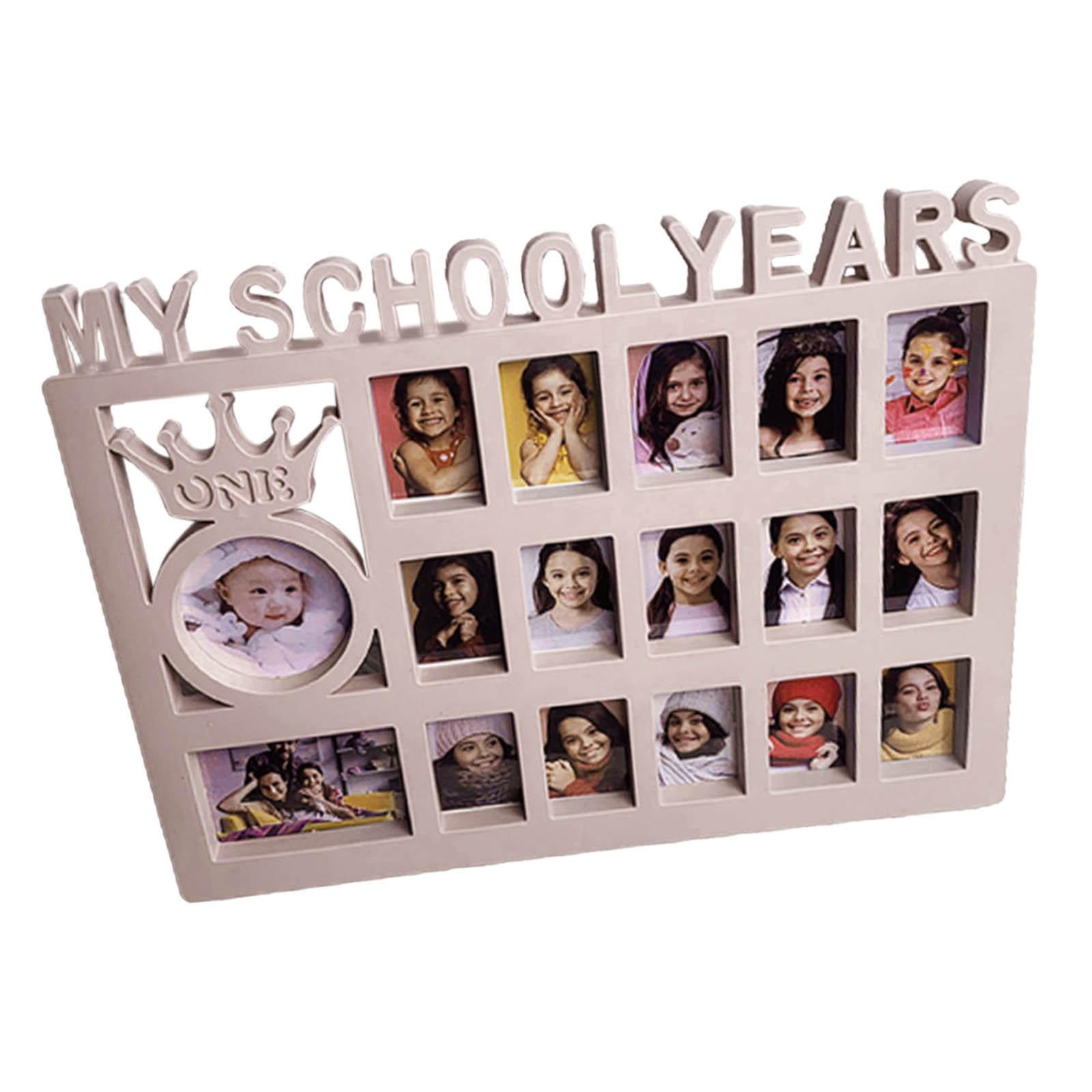 Novelty School Years Pictures Frame Photo Collage Frame for Teens Pink