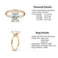 thumbnail image 6 of Cora Jewellery 4.8CT Radiant Moissanite Enagagement Ring for Women, Solitaire Hidden Halo Ring, 18K Rose Gold, 6 of 7
