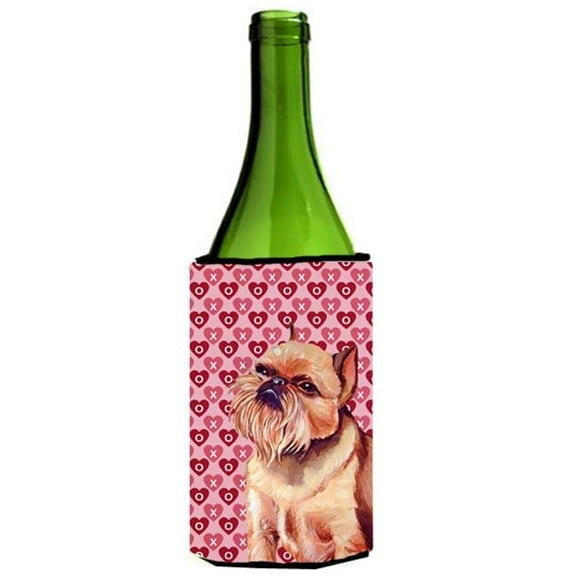 Brussels Griffon Hearts Love Valentines Day Portrait Wine Bottle Hugger - 24 oz.