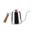 thumbnail image 3 of Hervidor de cuello de cisne Soledad tetera ligera con mango de madera Plata 600ml, 3 of 10