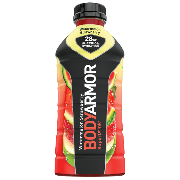 BodyArmor SuperDrink, Electrolyte Sport Drink, 28 oz, Pack of 12 (Watermelon Strawberry