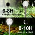 thumbnail image 4 of 4 Pack Solar Lights Outdoor, Cracked Glass Ball Solar Garden Lights, Decorative LED Landscape Light for Patio Pathway Decor, White, 4 of 8