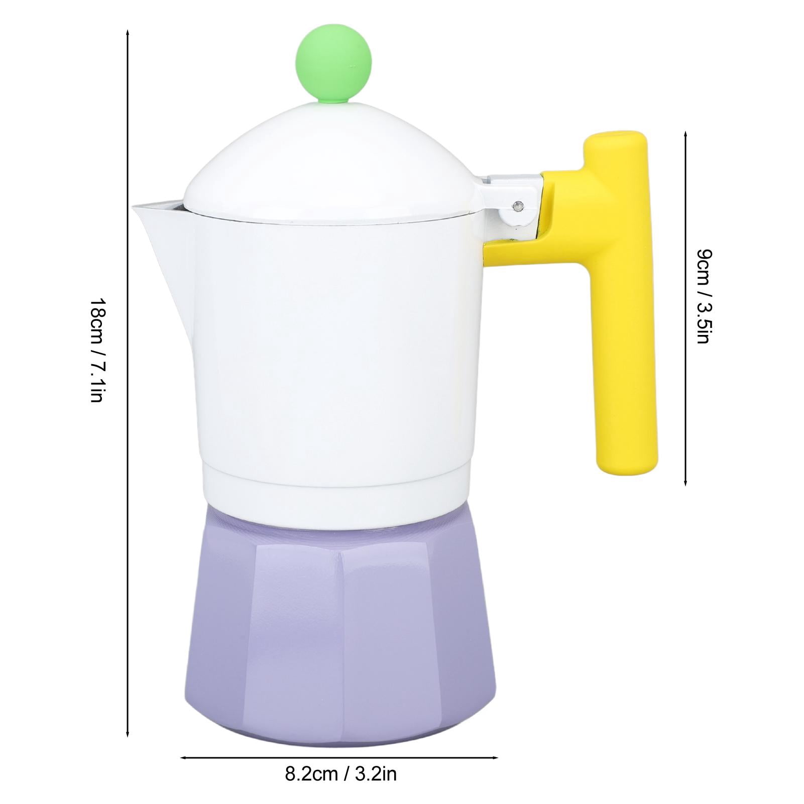 LAZIOEGR Portable Italian Moka Coffee Maker – Aluminum Alloy Stovetop Percolator for Home, Office & Travel, 5.12" x 7.48" – Easy Clean, Authentic Flavor