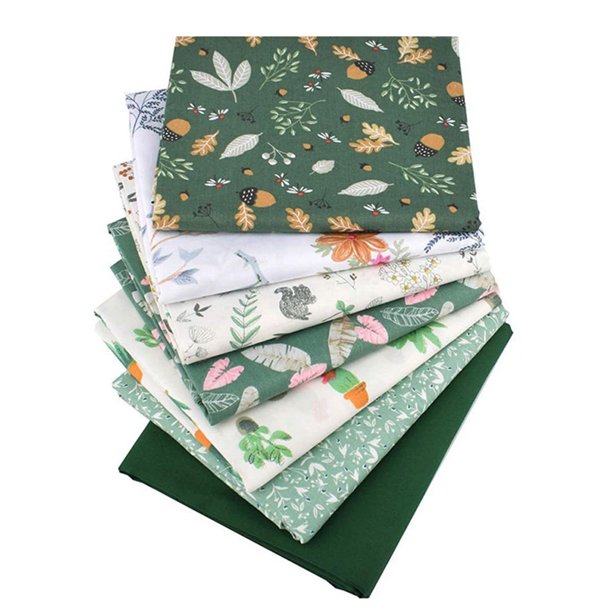 Famure Cotton ClothCotton Craft Fabric Bundle Patchwork Squares 7