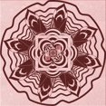 thumbnail image 1 of Ahgly Company Tapis d'Intérieur Lavable en Machine Carré Rose Transitionnel, 8 Pieds Carré, 1 of 7
