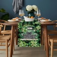 thumbnail image 2 of St. Patrick's Day Table Runner - 90 Inch Long, Kitchen Dining Table Runner Dresser Scarves, Spring Green Truck Clovers Flowers Plaid Farmhouse Decor for Coffee Tables Wedding Party Banquet, 2 of 8