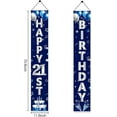 thumbnail image 2 of Blue Silver 21st Birthday Door Banner Decorations, Happy 21 Birthday Party Porch Banner for Men, 21 Year Old Bady Party Decoration for Outdoor Indoor, 2 of 10