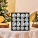 thumbnail image 5 of 16 piezas de adornos navideños de terciopelo para colgar decorativos de Navidad Gris, 5 of 9