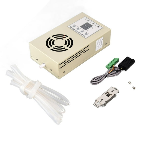 Intelligent Dehumidification Device, Fan Type Dehumidifier Controller Anti Condensation With Temperature Probe For Home For Control Cabinets For Furniture
