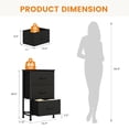 thumbnail image 6 of CONCETTA 3-Drawer Fabric Storage Dresser, Multipurpose Storage Chest with Steel Frame and Wooden Top, Space Saving Organizer for Bedroom, Closet, Home Office, Black, 6 of 8