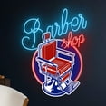 thumbnail image 2 of Handmadetneonsign Barber Shop Decal Printed Neon Light, Barber Acrylic Led Light, Barber Salon Sign, 2 of 5