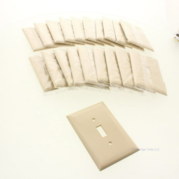 Pass & Seymour Legrand SPO1-I 1-Gang Toggle Switch Wall Plate, Jumbo Size, Thermoset Plastic, Ivory (Pack of 20)