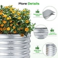 thumbnail image 4 of Aoodor 16.7" Tall 24" Metal Raised Garden Bed Kit, 2 Pack Outdoor Round Planter Box for Vegetables, Flowers, Herbs, Silver, 4 of 9