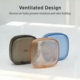 thumbnail image 2 of Transparent Slim Retainer Holder, Small Travel Night Guard Case Fits in Pocket, Stylish Retainer Case with Vent Holes, Sleek Compact Aligner Case Compatible with Invisalign (Orange), 2 of 6