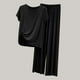 thumbnail image 1 of ICHUANYI Liquidación Mujer Verano Casual Traje De Dos Piezas Pijamas Costillas Sin Marcas Manga Corta Cuello Redondo Top/Camisa Conjunto Ropa De Hogar De Gran Tamaño Pijamas De Gran Tamaño ICHUANYI WER202308256425, 1 of 2