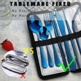 thumbnail image 2 of Portable Travel Utensils Reusable Silverware with Case for Fixing Tableware Pieces Stainless Steel Stable Flatware Set Camping Picnic Cutlery Set ( Set), 2 of 8