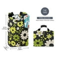 thumbnail image 2 of Yayeee Freestanding Laundry Hamper with Handle Collapsible Large Storage Basket for Clothes, Green Flower Pattern, 2 of 7