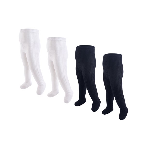 Hudson Baby Cable Knit Cotton Tights 4pk (Baby Girls)