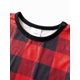 thumbnail image 4 of Pijamas navideños familiares a juego: camisa de manga larga con estampado de árbol de Navidad y pantalón a cuadros elástico para estar en casa., 4 of 9