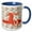 Blue/White, variant on 3drose, Letter E Personal Monogram Animal Pattern - Personalized Initial, 11oz Two-tone Green Mug