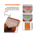 thumbnail image 3 of Kalimba Thumb Piano 21 Keys, Portable Kalimba Thumb Piano, Thumb Piano for Adults, Kids and Beginners solid wood + ore metal Brown, 3 of 5