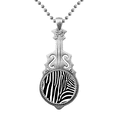thumbnail image 1 of Zebra animal patrón de grano de arte ilustración Colgante Joyería Música Guitarra Torque Star Moon Unbranded M, 1 of 3