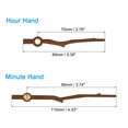 thumbnail image 2 of Uxcell Clock Hands Kit, 3 Set Wooden Clock Mechanism Movement Wall Clock Hands Parts Replacement for 10 Inch Clock, G1, 2 of 5