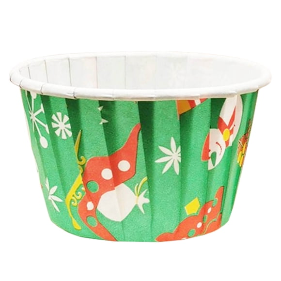 CHRISTMAS ROLL CUPS FESTIVE GREEN 50 PC