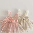 thumbnail image 3 of Body de verano para niñas de 0 a 2 años, vestido con tirantes de encaje bordado Floral, camisola bonita para niños pequeños de una pieza, 3 of 6