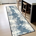thumbnail image 2 of Blue Grey Cloud Abstract Hallway Runner Rug, 60x18 Inches Modern Tie-Dye Long Floor Mat, Non-Slip Washable Contemporary Art Rug for Entryway Kitchen, 2 of 9