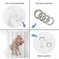 thumbnail image 6 of Pig Sitting on The Toilet Thinking Bathroom Shower Curtains with Hooks, Abstract Funny Animal Waterproof Fabric Washable Shower Curtain for Home Hotel Bathtub Decor 72x72 Inch, 6 of 9