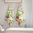 thumbnail image 4 of Flowers Easter Bunny Hand Towels 2 PCS, Colored Eggs Butterflies Kitchen Towel Ultra Soft and Highly Absorbent,Decorative Fingertip Face Towel for Bathroom Hotel, 28.3"x14.4", 4 of 5